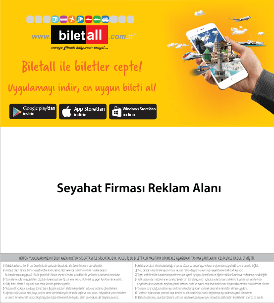 Biletall bilet kabı iç kısım